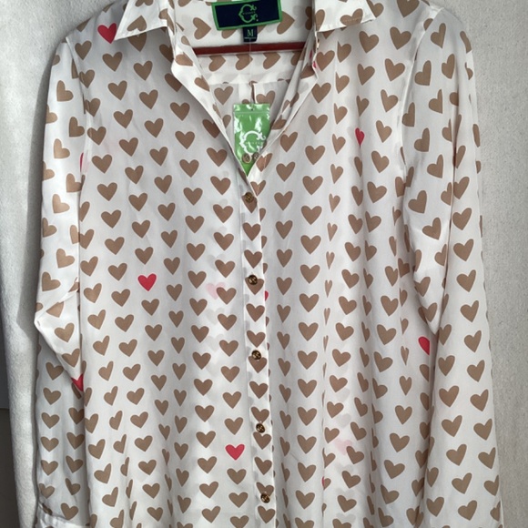 Silk Button Down Blouse size M - Picture 9 of 11